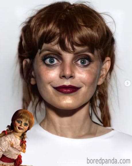 <b>Anabelle</b>
<br>Y, hablando de aspectos siniestros, Hidreley igual realizó una ilustración de cómo se veía Anabelle si fuera una niña real en lugar de una muñeca diabólica.