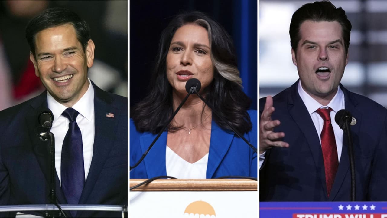 Trump consolida un potencial gobierno de aliados incondicionales con las nominaciones de Marco Rubio, Tulsi Gabbard y Matt Gaetz