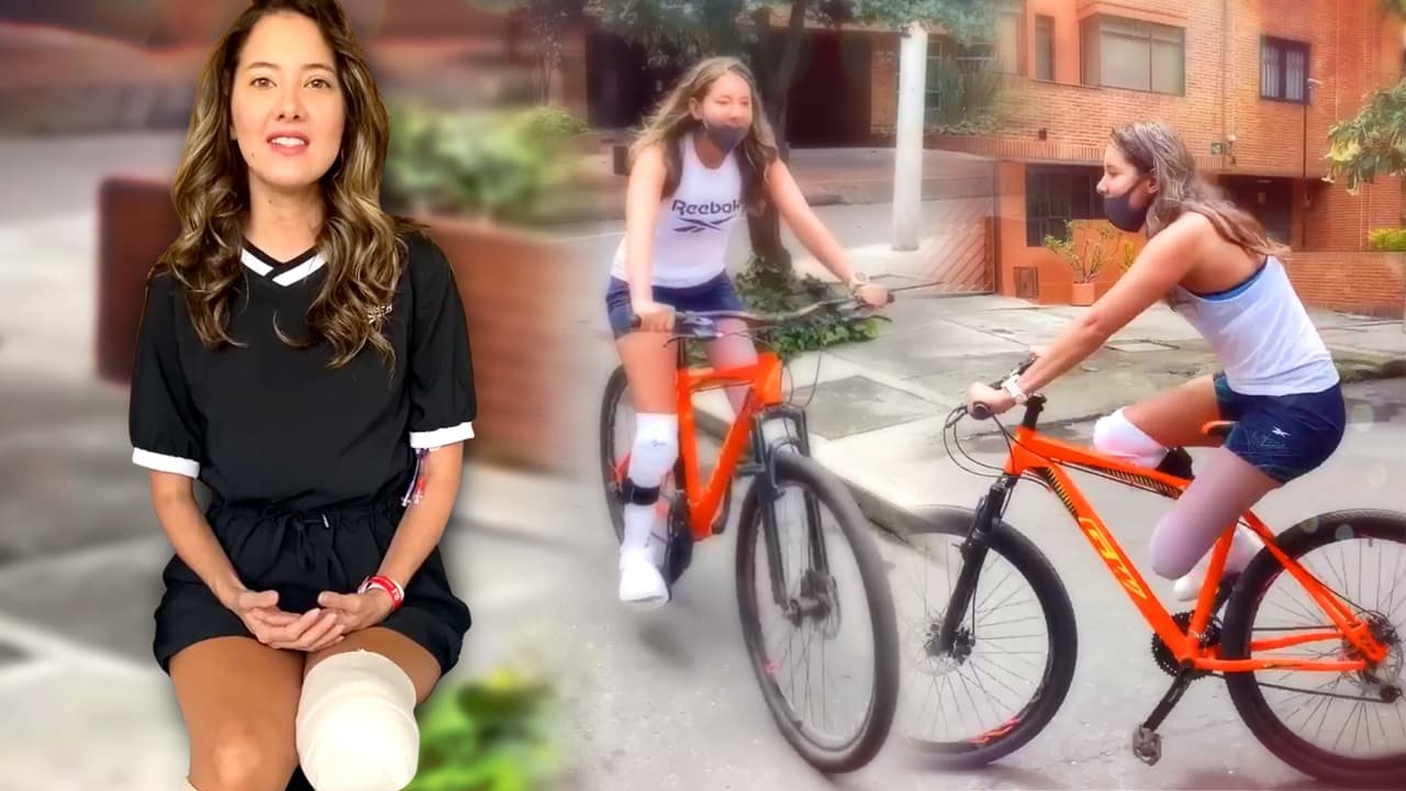 Daniella Álvarez comparte su felicidad al lograr montar en bicicleta después de la amputación de su pierna