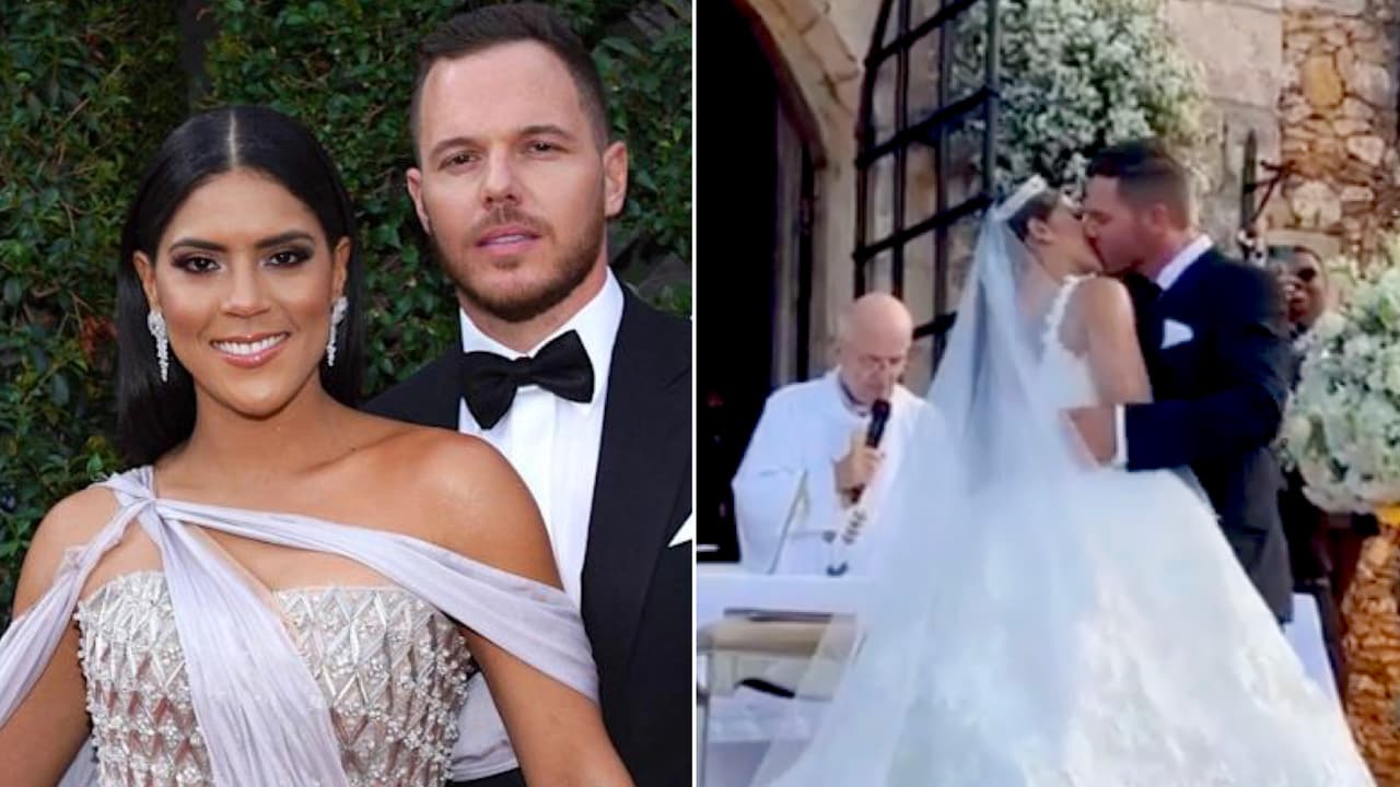 La espectacular y emotiva llegada de Francisca y Francesco a la boda