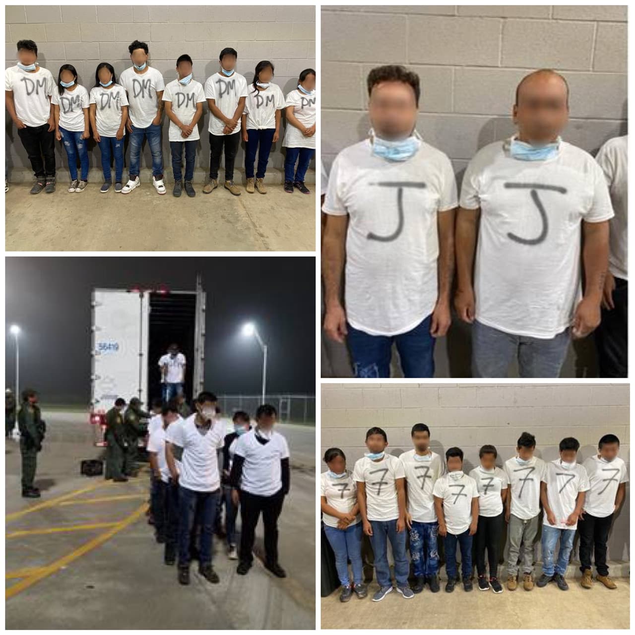Los coyotes también les dan playeras blancas con letras y números para identificar a clientes de células distintas. Lo detectaron las autoridades en abril de 2020, al inicio de la pandemia.