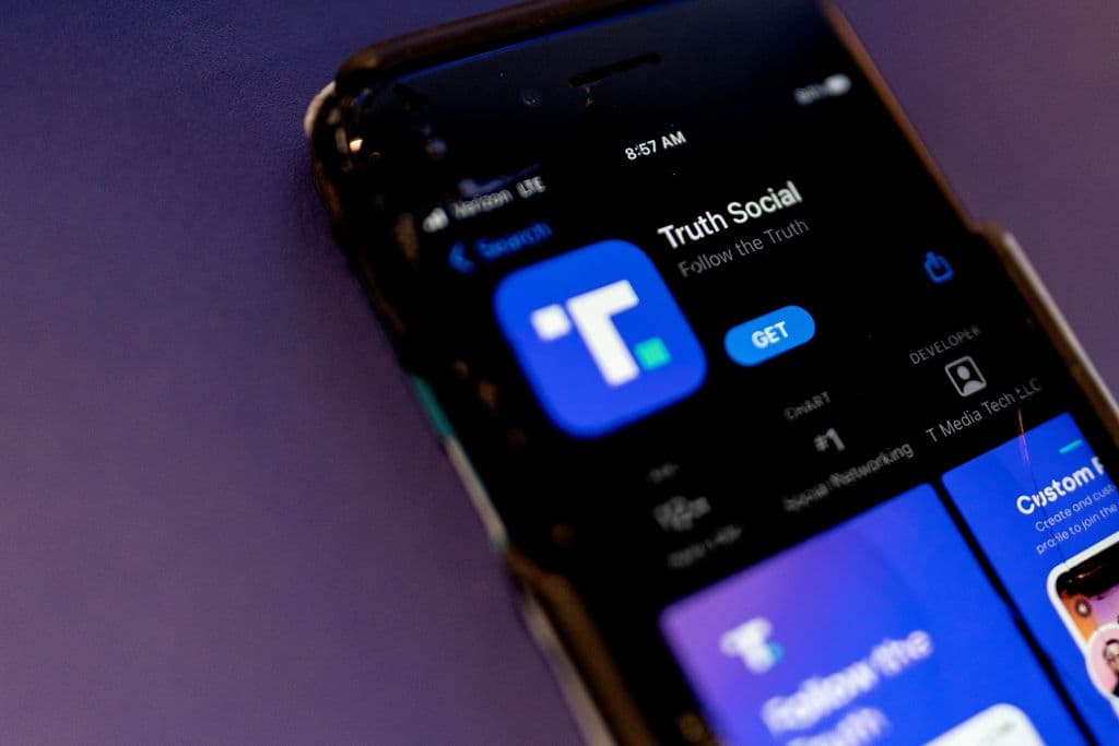 Truth Social: el nuevo app de Trump.
<br>