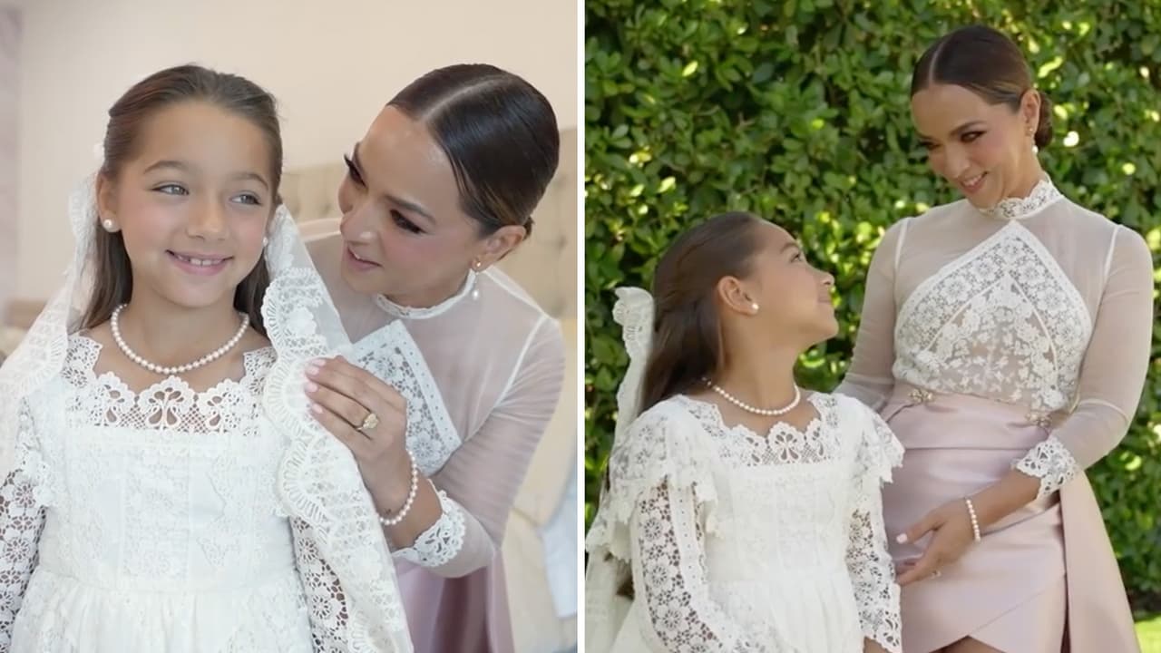 El emotivo significado oculto en los vestidos de Alaïa y Adamari López por su primera comunión