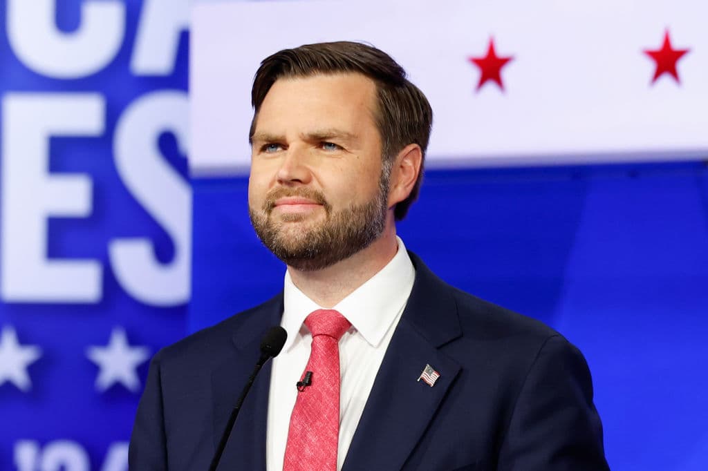 JD Vance en el debate vicepresidencial.