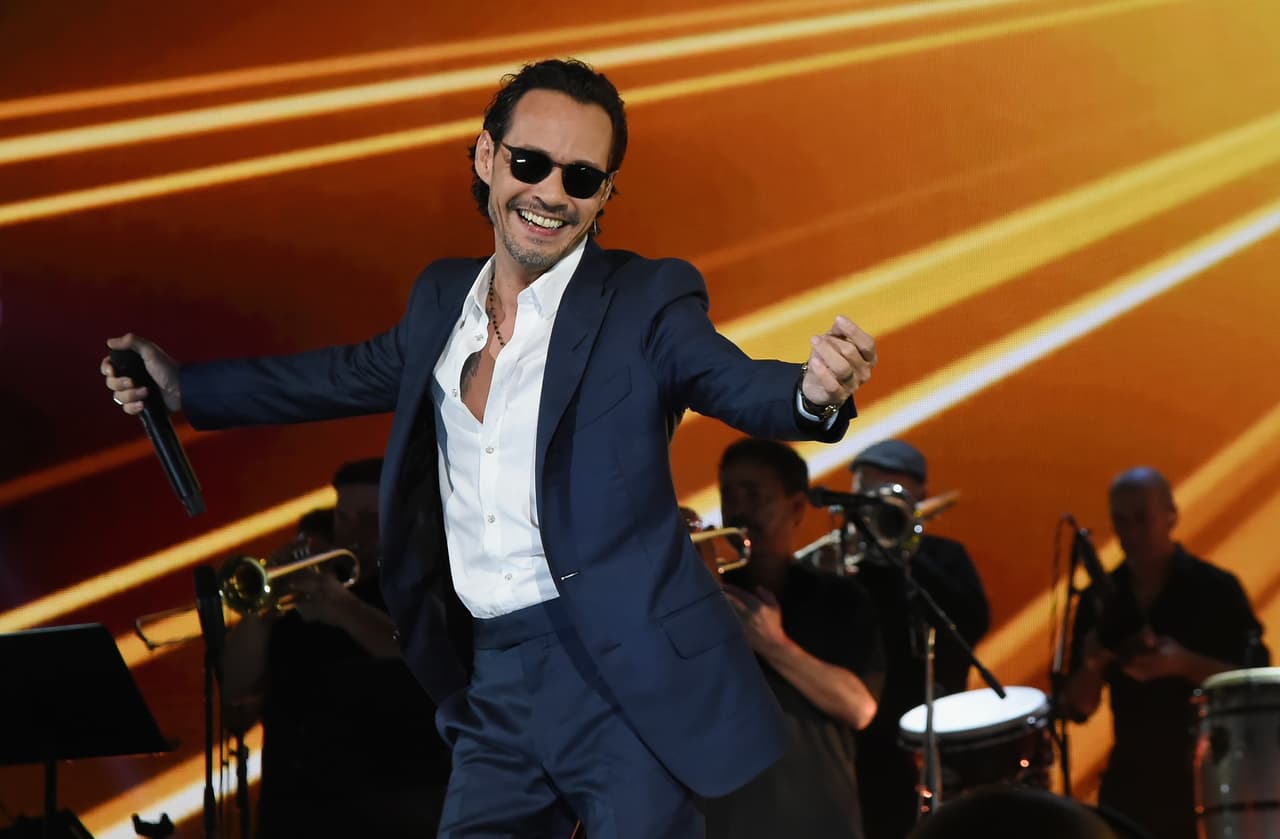 MIAMI, FL - OCTOBER 14: In this handout photo provided by One Voice: Somos Live!, Marc Anthony performs onstage at One Voice: Somos Live! A Concert For Disaster Relief at Marlins Park on October 14, 2017 in Miami, Florida. (Photo by Rick Diamond/One Voice: Somos Live!/Getty Images)