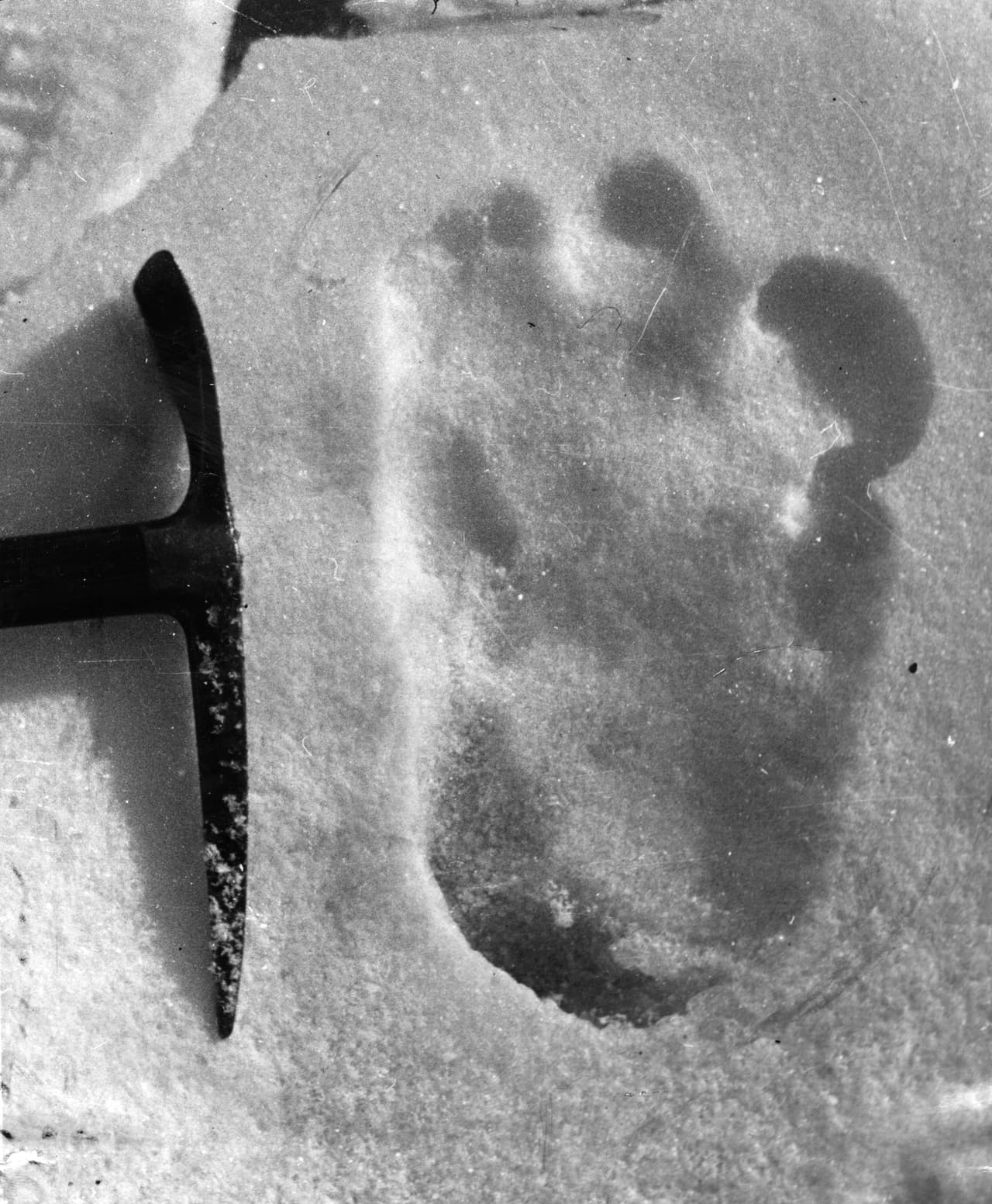 Esta huella gigantesca es una de las supuestas "pruebas" que se ha encontrado del Yeti en los Andes, aunque en realidad no hay evidencia concluyente de su existencia. También aparece en demasiados relatos fantásticos y hasta infantiles. ¿Recuerdas 'Monsters Inc'?