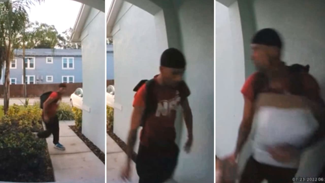 Así es como opera un “pirata de porche”: hombre se roba $1500 en paquetes de una casa en Tampa