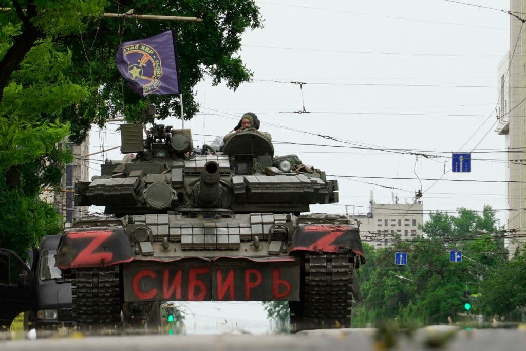 Los tanques del Grupo Wagner, en Rusia. (Photo by STRINGER / AFP) (Photo by STRINGER/AFP via Getty Images)