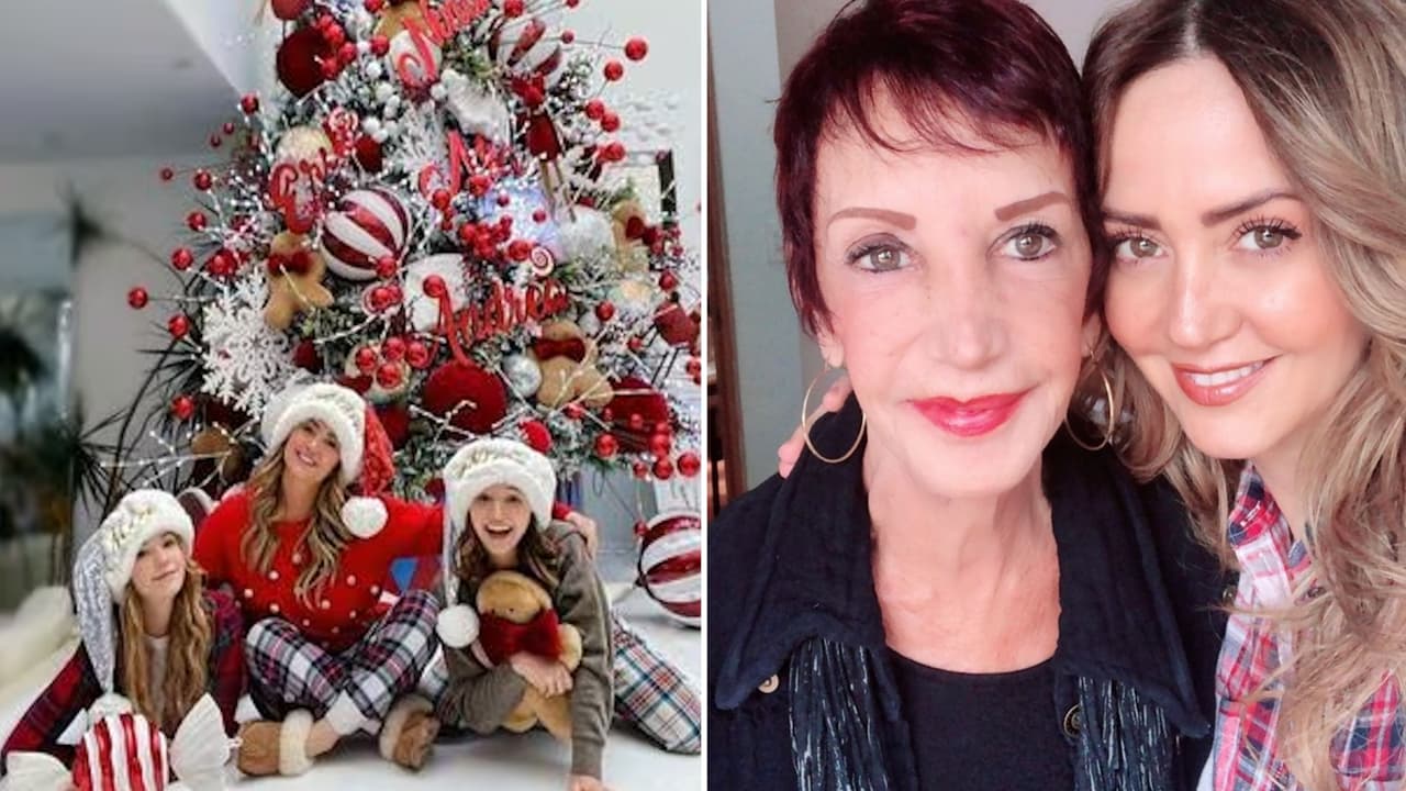 Andrea Legarreta ya puso su árbol de Navidad y lo decoró en honor a su madre fallecida