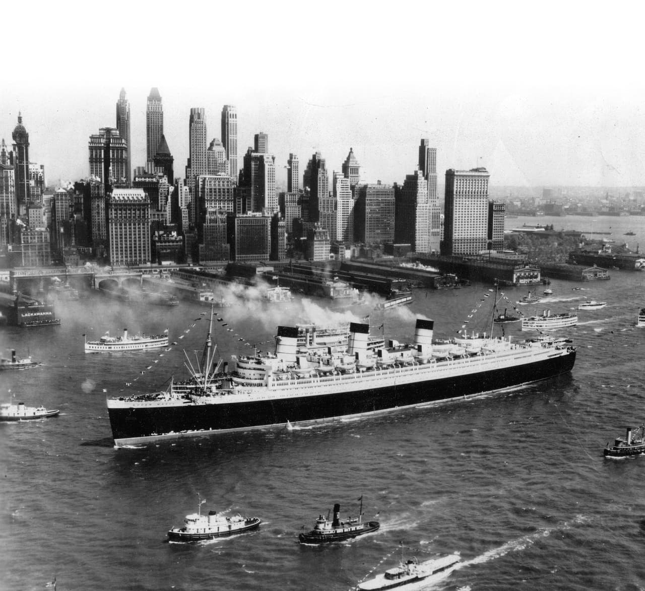 La nave arribó al Muelle 90 en Nueva York el 1 de junio a las 4:20 pm. entre gran expectación.