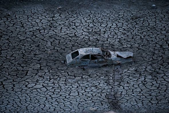 Reserva Almaden en San José, California. 2015 ha sido el peor en record desde que se lleva registro hace 119 años. 