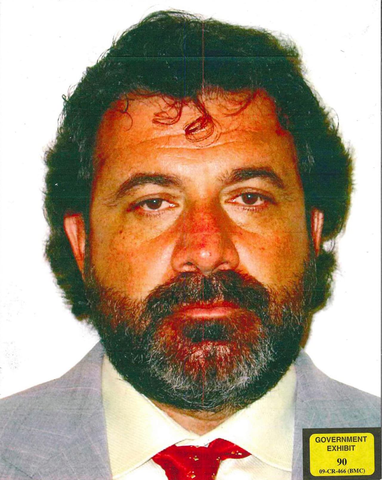 Una retrato de Germán Rosero, alias ‘Barbas’, quien fuera el enlace entre el cartel colombiano del Norte del Valle y el cartel de Sinaloa. En su declaración en el juicio detalló desde su relación criminal con Guzmán enviando varias toneladas de cocaína a México, hasta el día en que le pidió ser padrino de uno de sus hijos.