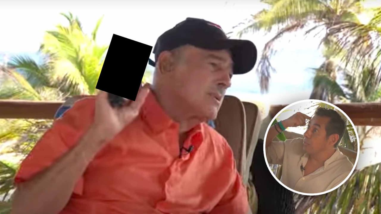 Andrés García saca una pistola y dispara al aire, durante una entrevista con Yordi Rosado
