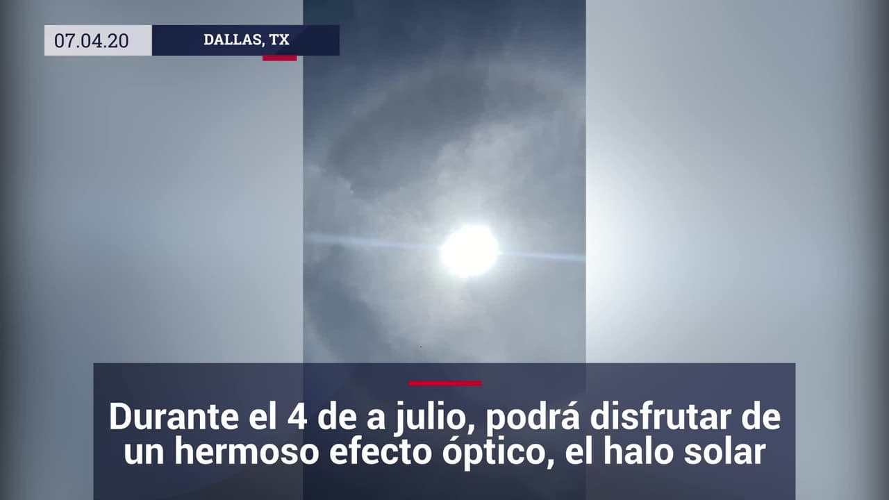 El hermoso efecto óptico, llamado halo solar ocurre debido a nubes altas tipo cirrus, son nubes delegadas, finas compuestas por diminutos cristales de hielo.