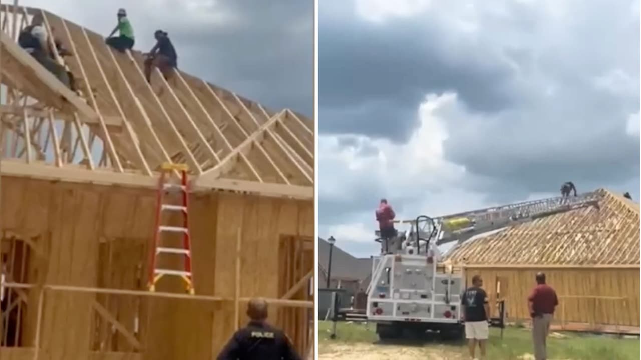 Operativo migratorio en Alabama: trabajadores son arrestados en el techo de una casa en construcción