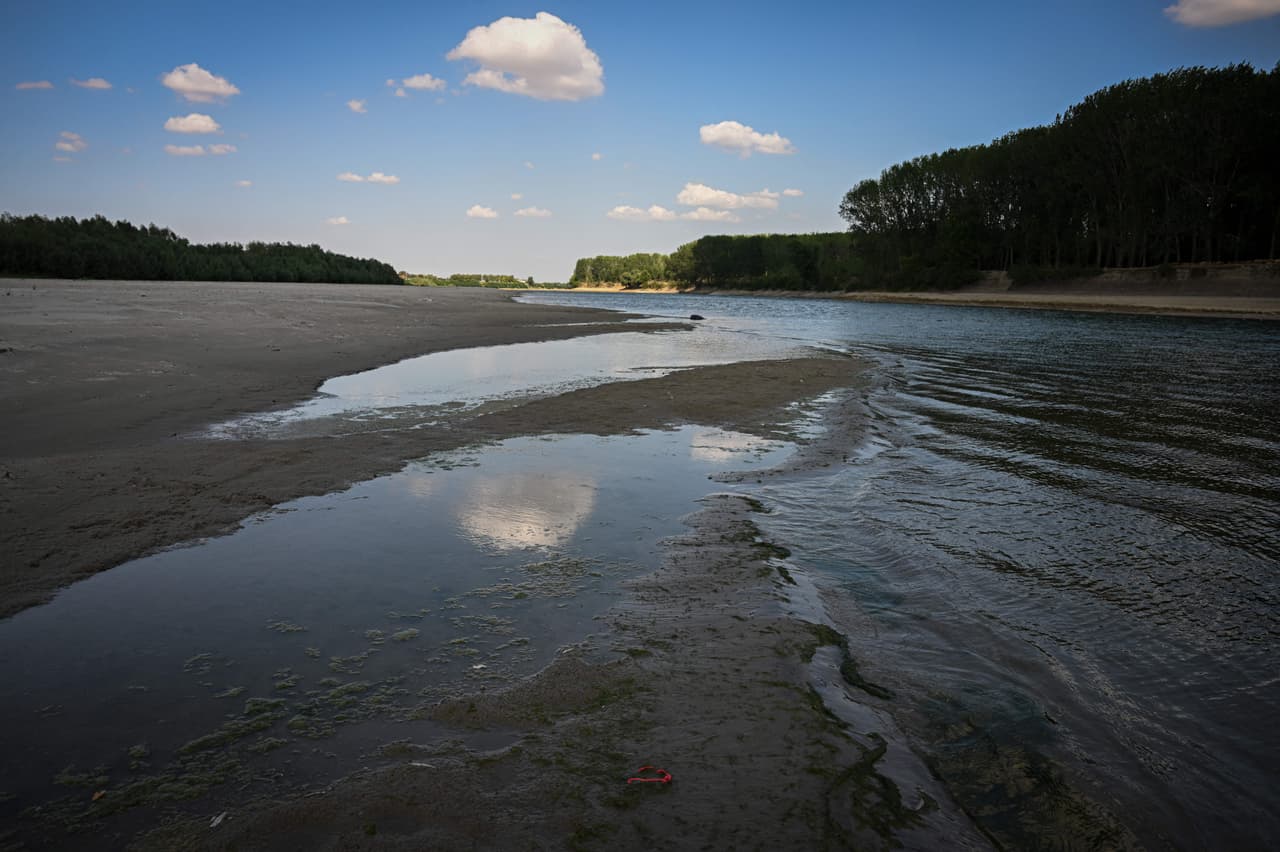 El lecho seco del brazo Borcea, que desemboca en el Danubio en el sur de Rumanía, aparecía así el pasado 11 de agosto. El caudal del Danubio que entra en Rumanía ha descendido hasta el 40% del habitual en agosto. La sequía ralentiza el transporte de mercancías por el río, cuyo nivel de agua está en algunos lugares dos metros por debajo de los normales. Varios barcos naufragaron por este motivo.