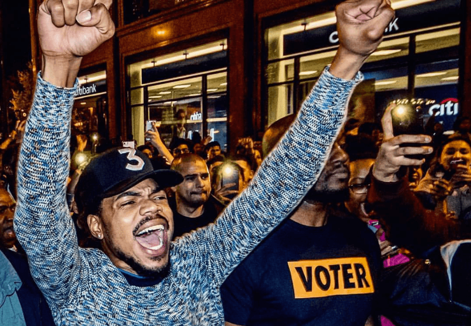 Chance The Rapper lideró a una multitud de miles a las urnas en Chicago