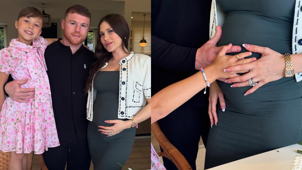 Con fotos como estas, 'Canelo' y su esposa Fernanda Gómez confirmaron que esperan su segundo bebé.