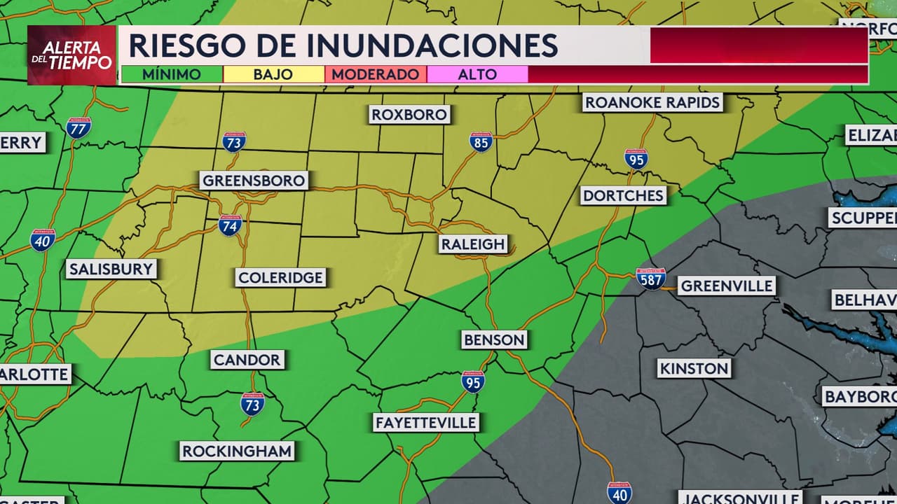 Durham y Chapel Hill bajo amenaza de inundaciones: que zona de Carolina del Norte tiene mayor riesgo