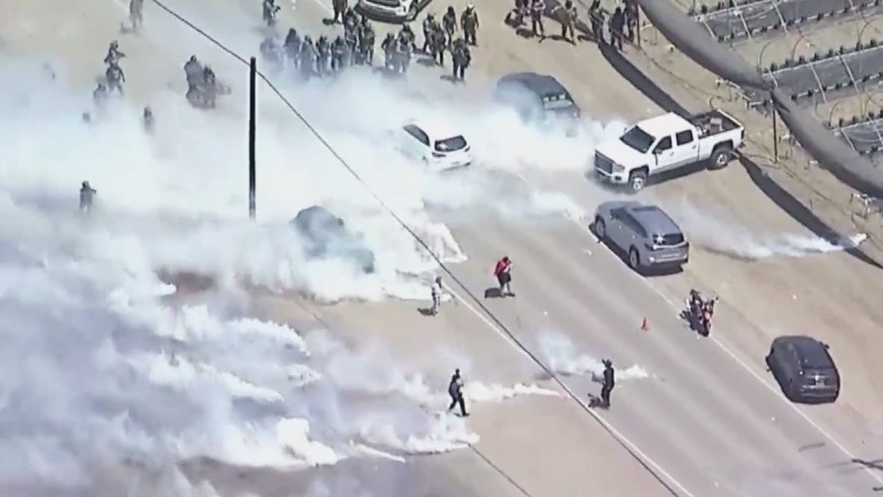 Imágenes de la redada en una granja en Camarillo, California: agentes usaron gases lacrimógenos