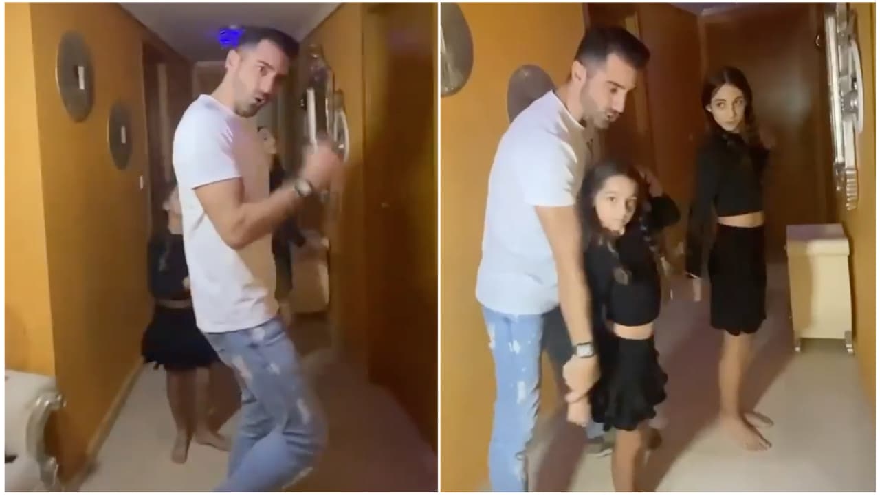Toni es un profesor exigente hasta con Alaïa: así dirigió a su hija en la coreografía de Merlina