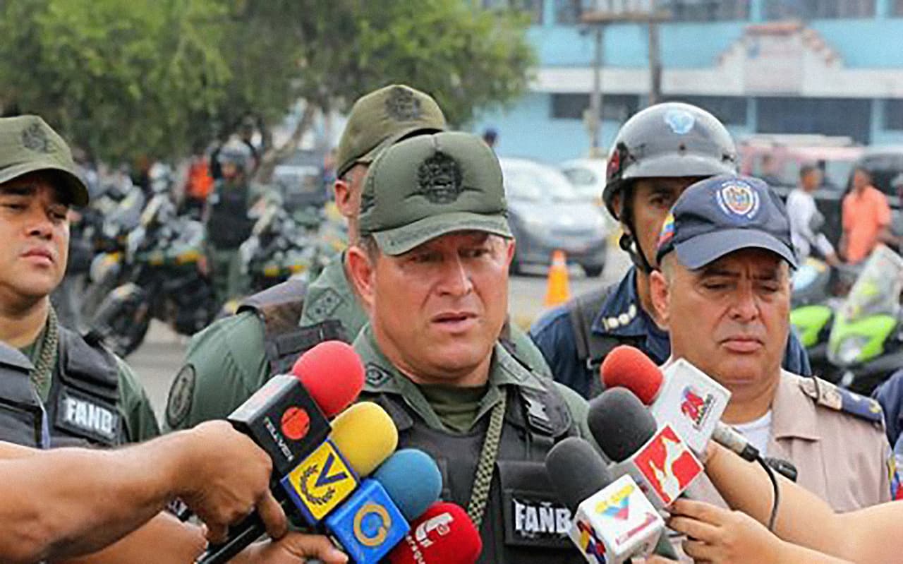 El comandante de la Policía Nacional Bolivariana, Carlos Alfredo Pérez Ampueda.