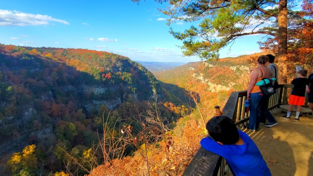 <a href="https://www.univision.com/local/atlanta-wuvg/localisimo/cloudland-canyon-state-park-despedir-otono-2023-georgia-fotos"><b>Cloudland ofrece más de 60 millas de senderos para transitar a pie</b></a> y 30 más para recorrer en bicicleta. El popular sendero Overlook Trail te lleva a lo largo del acantilado y cuenta con varios miradores para apreciar la zona y tomar fotografías.