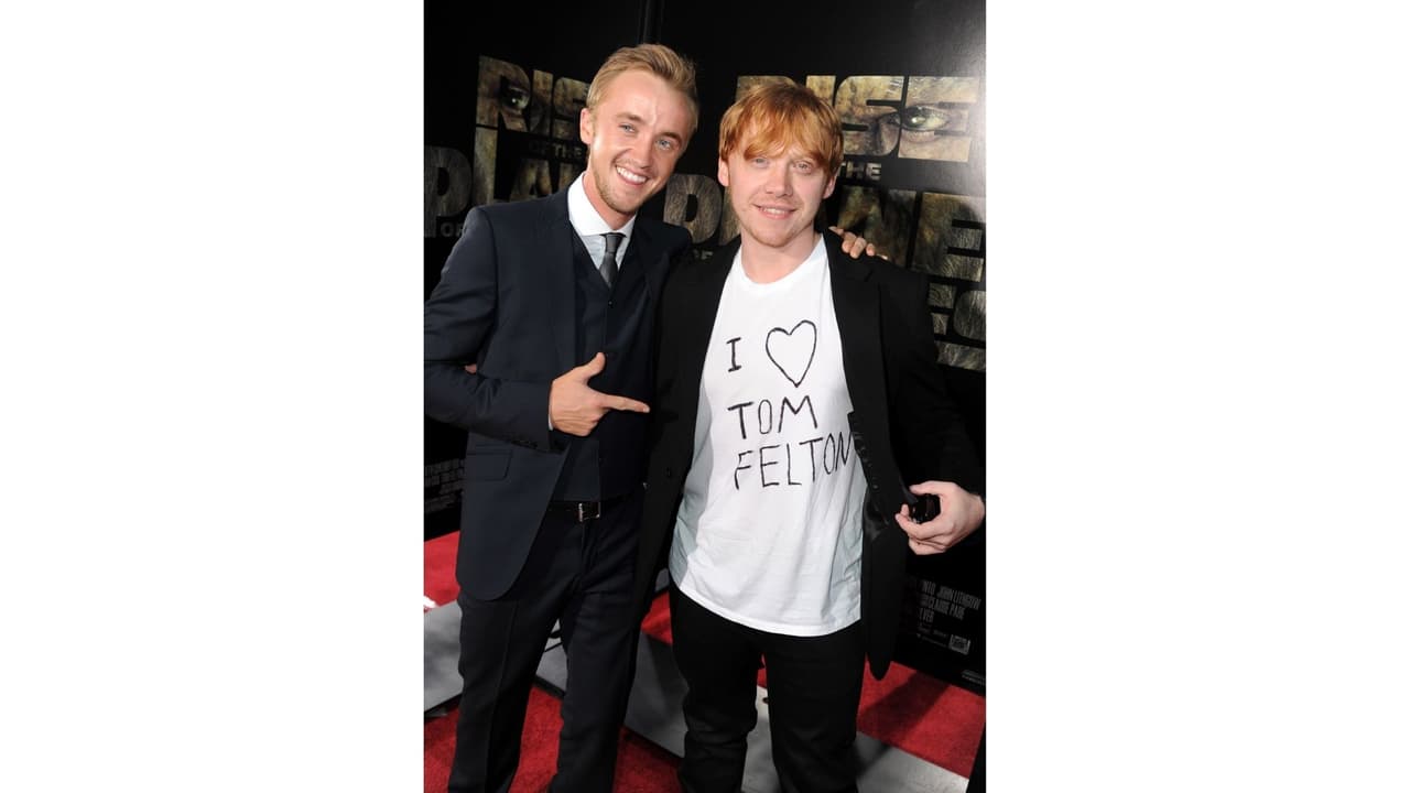 Tom Felton y Ruper Grint