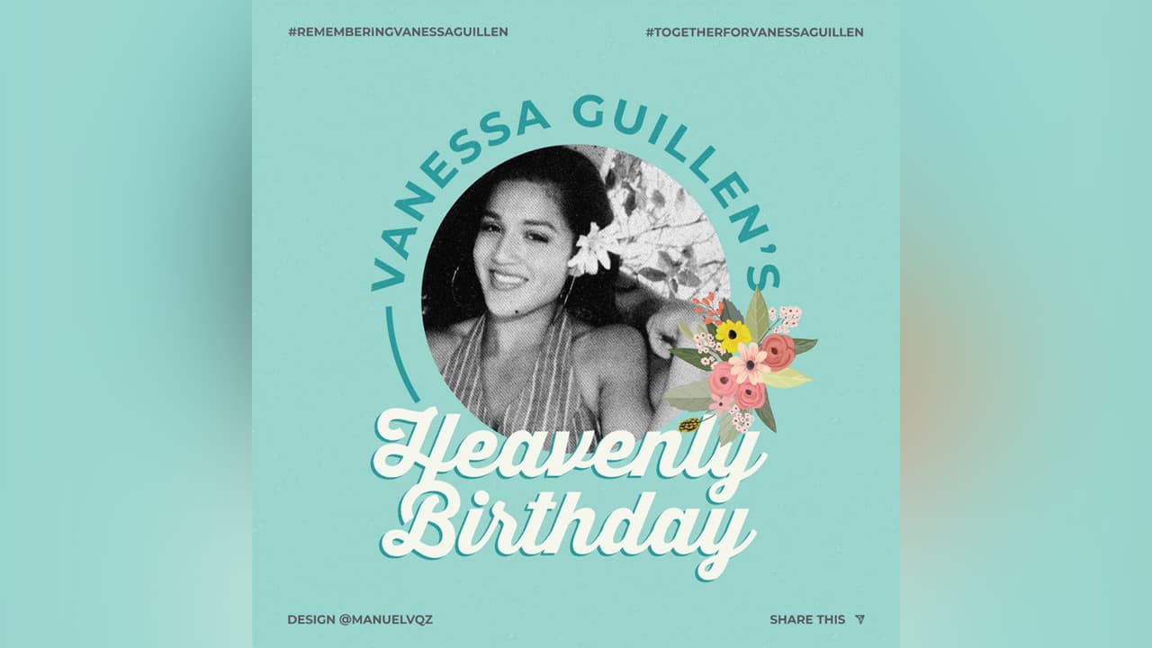 La familia ha invitado a los asistentes a llevar flores, velas y globos para festejar a 
<b><a href="https://www.univision.com/local/houston-kxln/esto-es-lo-que-debes-saber-si-vas-a-asistir-al-homenaje-de-vanessa-guillen-este-viernes-en-houston">Vanessa Guillén</a></b> el día de su cumpleaños.