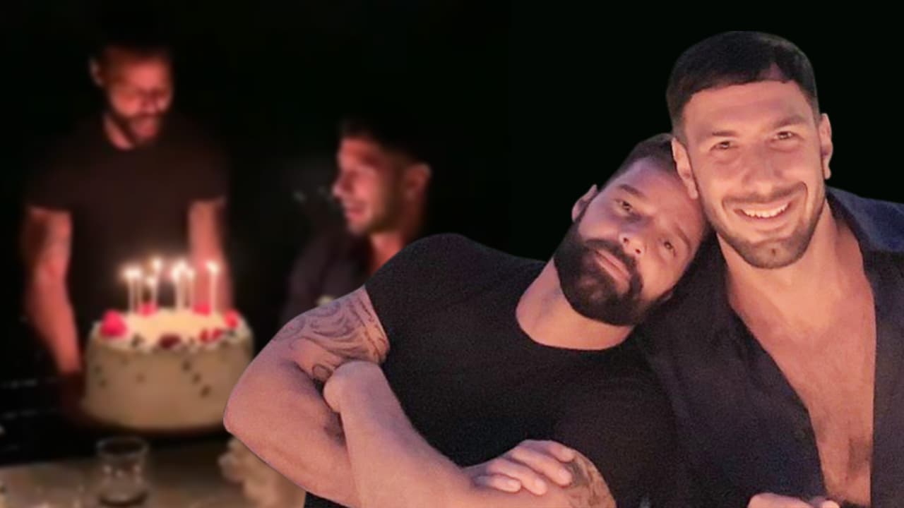 Con pastel en mano y baile incluido, Ricky Martin le celebra los 35 a su esposo Jwan Yosef