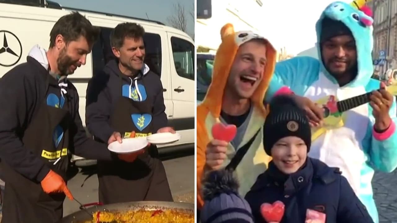 "¿Cómo no venir a ayudar?": payasos y cocineros brindan apoyo a refugiados ucranianos en Polonia