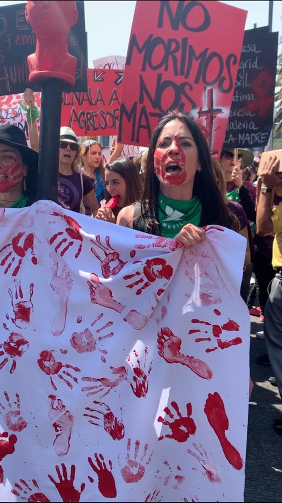 El tema del feminicidio estuvo muy presente en la protesta de las mujeres en las calles de ciudad de México.