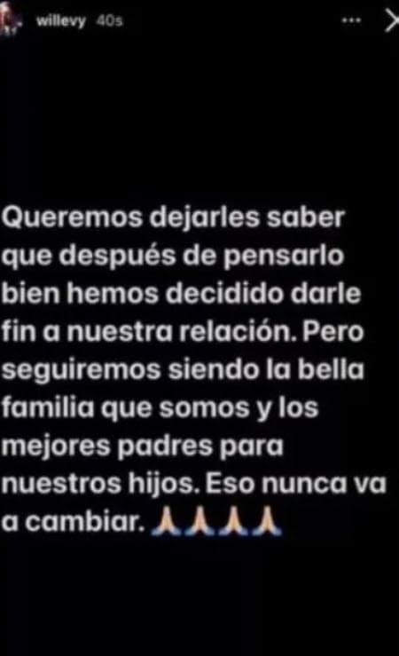 En enero de 2022, 
<b><a href="https://www.univision.com/famosos/william-levy-y-elizabeth-gutierrez-se-separan-reflexion" target="_blank">William Levy había publicado en Instagram que se habían separado</a></b>, pero para finales de ese año se les volvió a ver juntos e incluso realizaron un viaje por España.