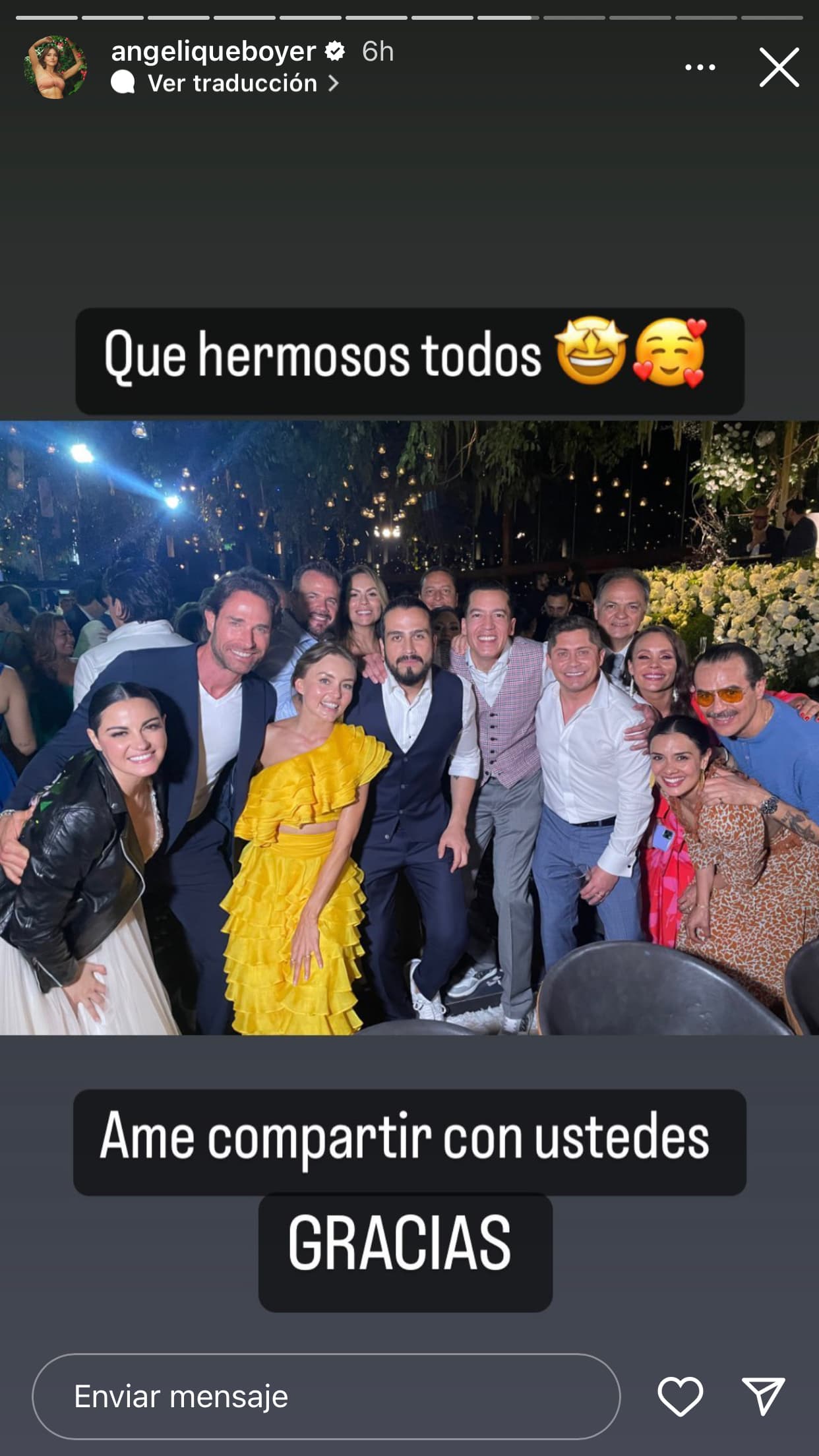 Sin embargo, hubo otros fans que se llevaron una agradable sorpresa al revelarse que Angelique Boyer también asistió a la boda, uniéndose al reencuentro de los ex Rebelde.