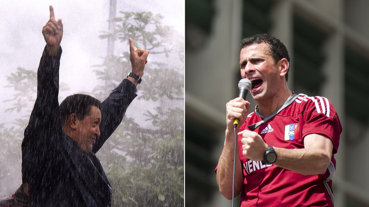 <b>La última elección, cinco meses antes de morir (2012). </b>En una campaña donde se veía claramente afectado en su salud, Hugo Chávez compitió con Henrique Capriles Radonski, gobernador del Estado Miranda. El opositor recorrió enérgicamente el país mientras que el presidente enfermo hizo una campaña limitada. Con un Poder Electoral parcializado, el resto de poderes públicos abiertamente en manos del partido de gobierno y el uso indiscriminado de recursos del Estado para favorecer la candidatura presidencial, un Chávez agonizante fue reelegido con el 55% de los votos, el 7 de octubre de 2012. Las elecciones, históricamente realizadas en el mes de diciembre, se adelantaron en vista del deterioro de la salud del presidente.