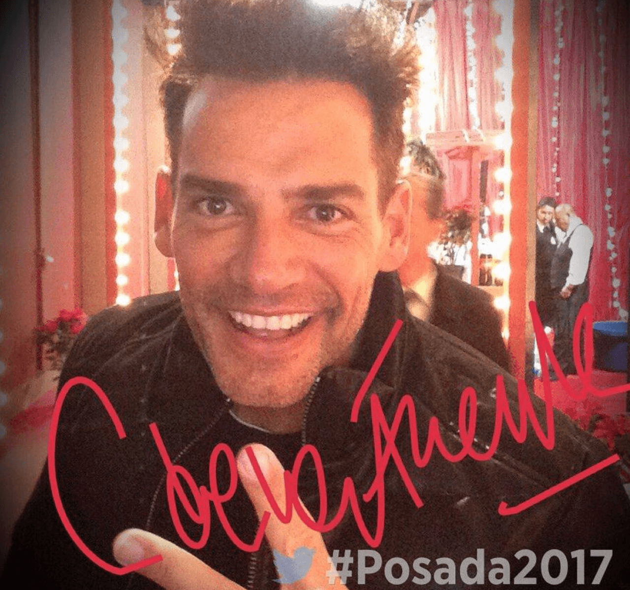 Cristián de la Fuente se sacó esta foto y la firmó.