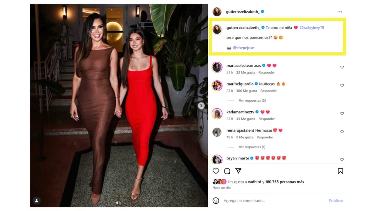 La actriz presumió su parecido físico con su hija.