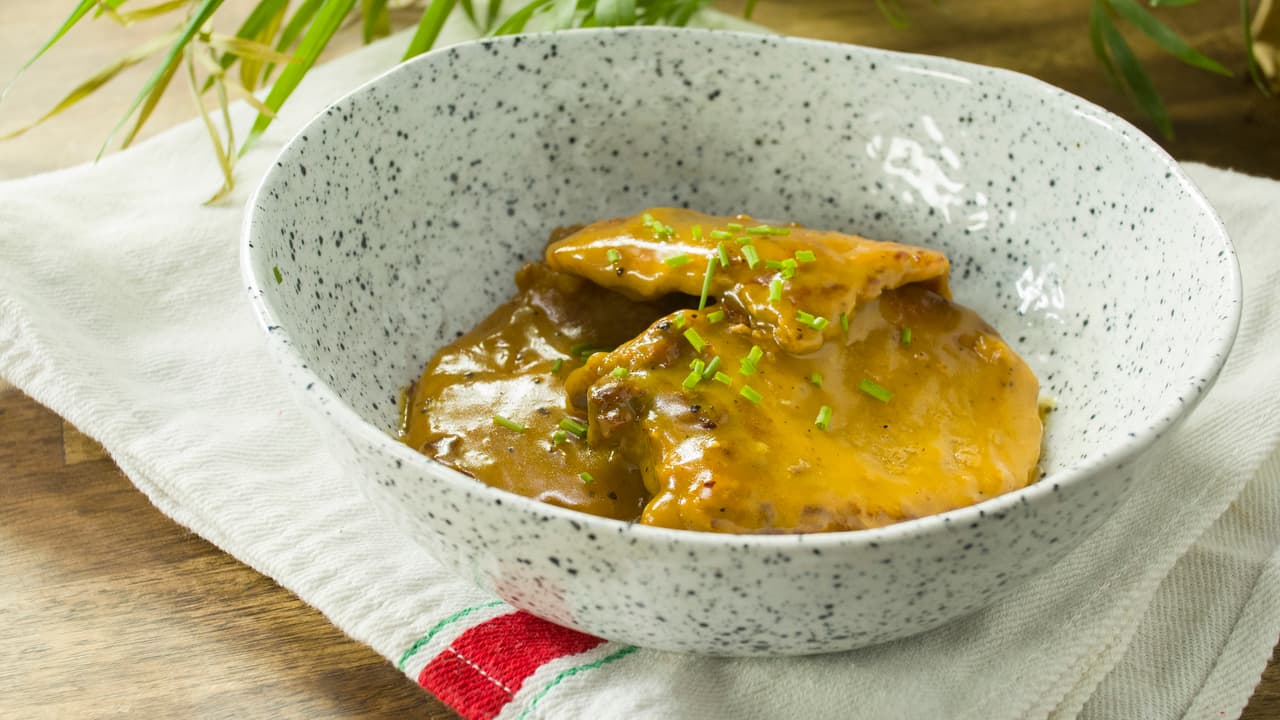 Chuletas de cerdo a la miel mostaza
