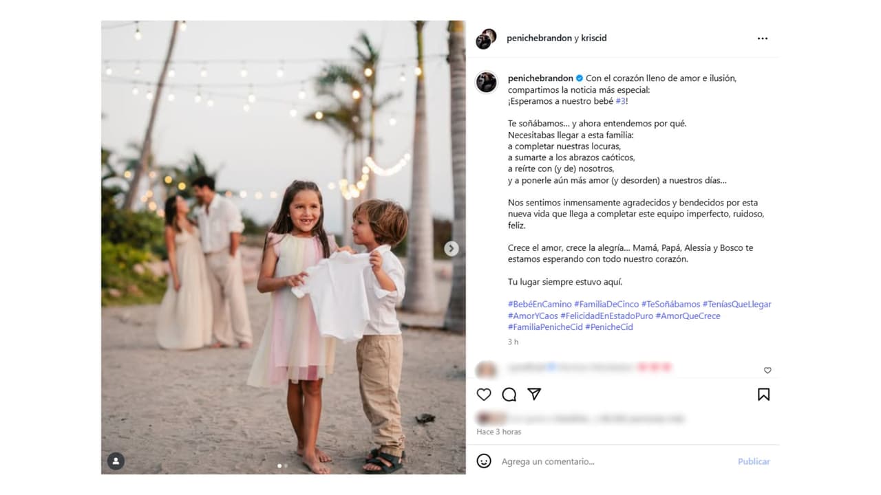 Así anunciaron Brandon Peniche y Kristal Cid que serían papás.