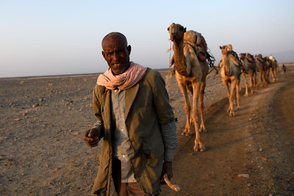 La depresión de 
<b>Danakil, Etiopía</b>, en la actualidad mantiene la temperatura máxima promedio récord para un lugar habitado en la Tierra, con una media anual de 
<b>94.28ºF (34.6°C)</b>.