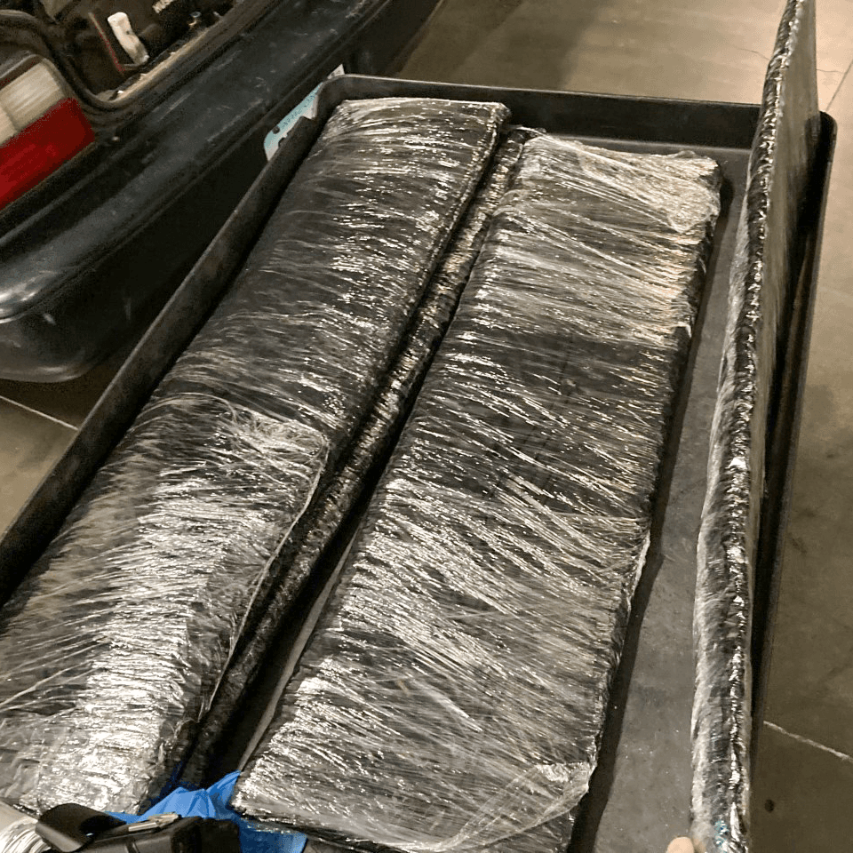 De esta manera estaba empacada la droga que era transportada en vehículos detenidos por oficiales del DPS.