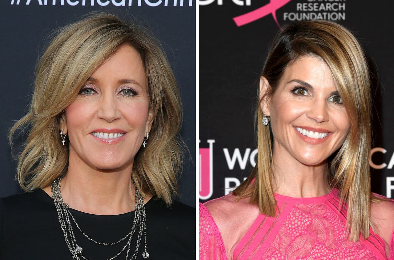 Las actrices acusadas Felicity Huffman, de 'Amas de casa desesperadas', a la izquierda, y Lori Loughlin, de 'Tres por tres', a la derecha.