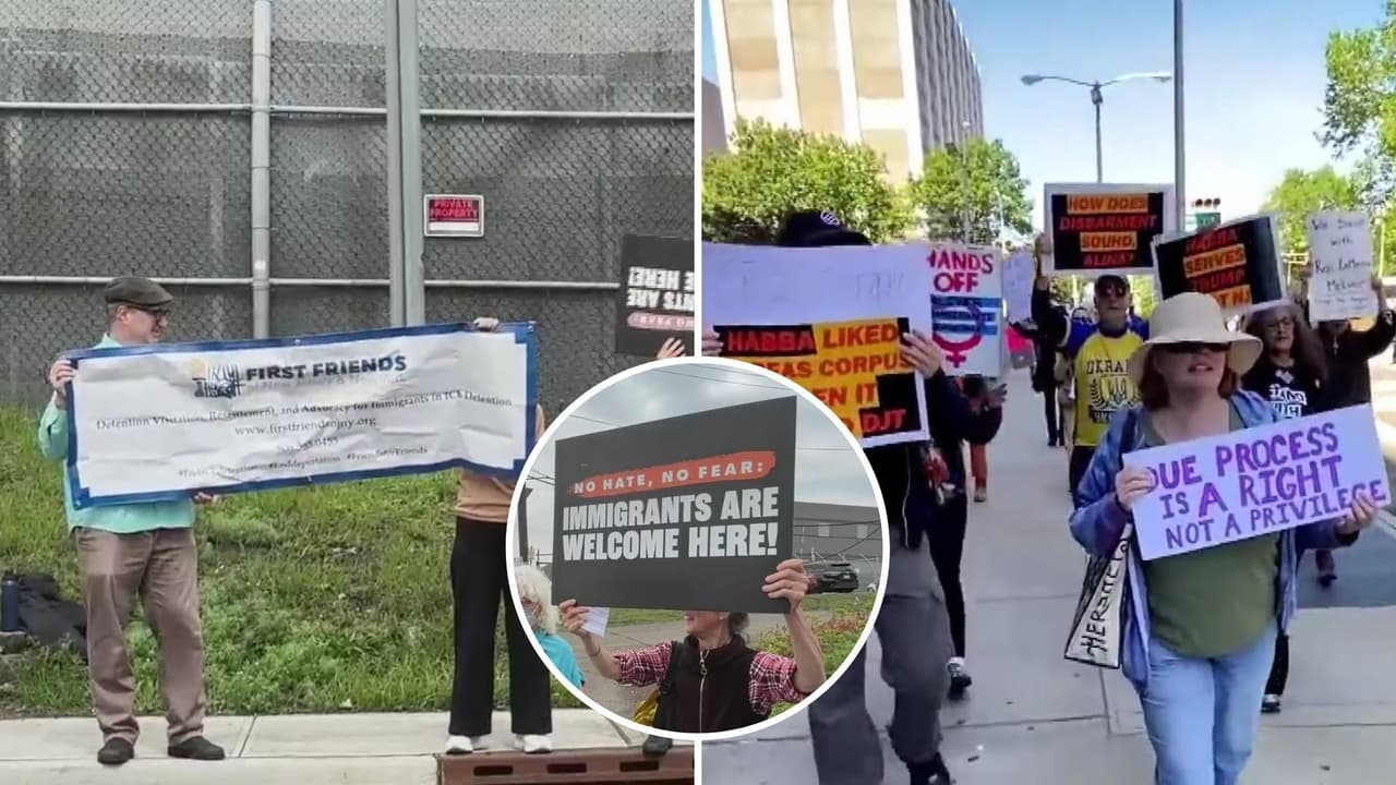 Activistas comunitarios en Newark se reunieron a las afueras del centro de detención Delaney Hall para mostrar solidaridad con los inmigrantes recluidos allí y brindar apoyo a sus familiares. “Ahí es un espacio donde las personas son abusadas regularmente”, aseguró una de las manifestantes, quien además confirmó que serán vigilantes del actuar de los agentes de ICE.