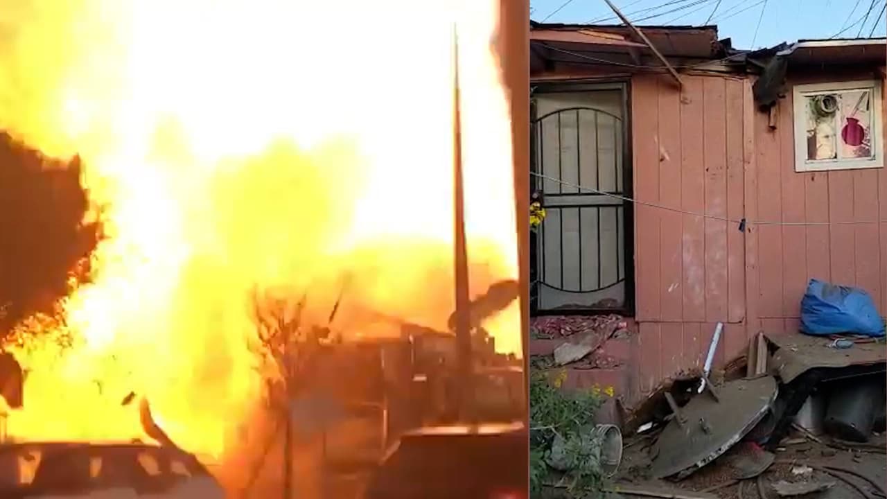 Video capta objeto que voló a dos cuadras de la explosión dañando el techo de una casa