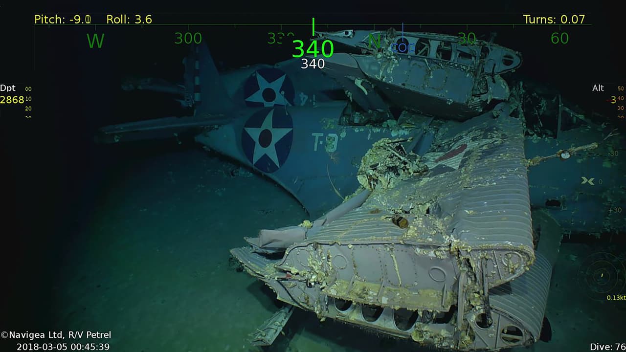 El USS Lexington se hundió con al menos 35 aviones estacionados en la cubierta. Fue hallado el pasado domingo por el buque de R/V Petrel, parte de la investigación conducida por el 
<a href="https://www.paulallen.com/about-paul/full-bio/">el cofundador de Microsoft Paul Allen</a>, que intenta localizar restos de embarcaciones hundidas en la Segunda Guerra Mundial.