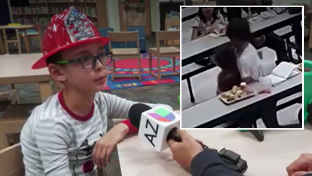 Salvó a su compañerito de asfixiarse con comida en su escuela: la hazaña del pequeño Thomas