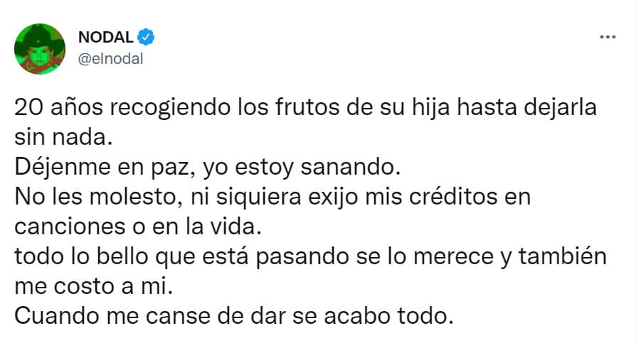 Los mensajes que expuso Nodal provocaron todo un escándalo y es ahora que el cantante habla por primera vez sobre qué lo movió para hacerlos públicos. 
<br>
