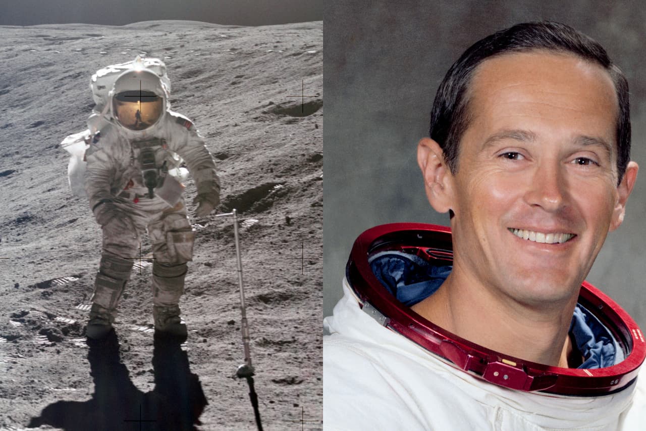 <b>John Young. </b>Fue el comandante del Apolo 16 y es el astronauta con más vuelos espaciales de los que caminaron en la Luna. Junto a Duke condujo más de 16 millas en tres viajes separados por el accidentado terreno de las tierras altas lunares y estuvo en la superficie lunar por 20 horas y 15 minutos. Fue parte de las misiones en 
<a href="https://www.nasa.gov/mission_pages/gemini/index.html"><u>Gemini III, Gemini 10</u></a>, 
<a href="https://www.nasa.gov/mission_pages/apollo/missions/apollo10.html"><u>Apollo 10</u></a> y 
<a href="https://www.nasa.gov/mission_pages/apollo/missions/apollo16.html"><u>Apollo 16</u></a>, y también fue piloto del 
<a href="https://www.nasa.gov/mission_pages/shuttle/main/index.html"><u>primer transbordador espacial en 1981 </u></a>y voló un segundo transbordador en 1983. En total registró 835 horas en el espacio. Nació en San Francisco, California, en 1930, y falleció en 2018.