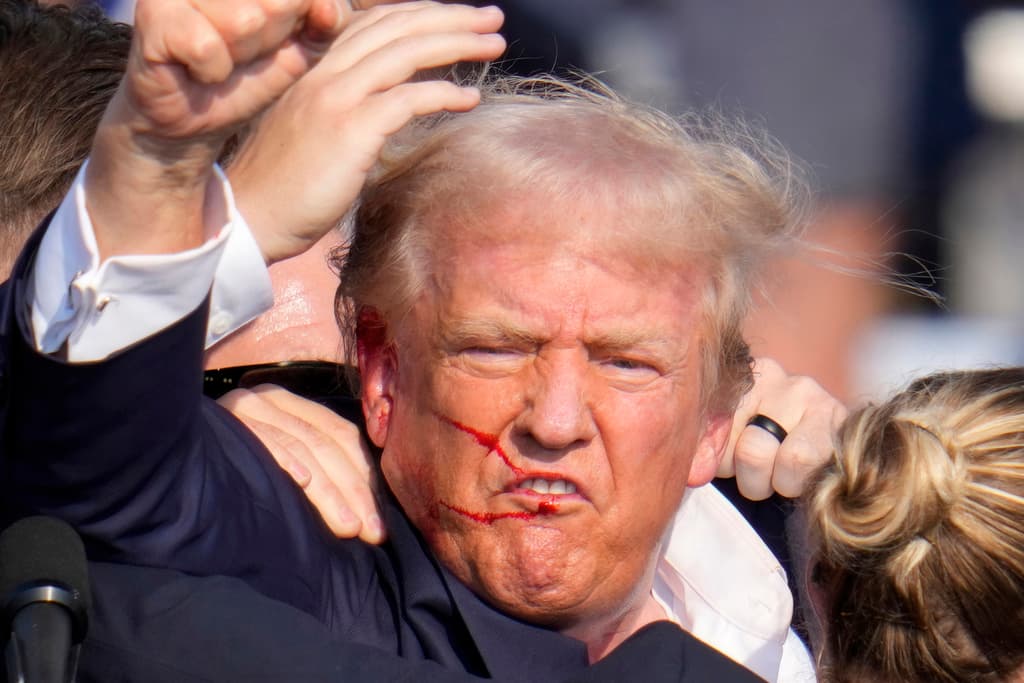 Mientras Trump era evacuado, levantó su brazo derecho con la mano en forma de puño, una acción que fue ovacionada por los asistentes.