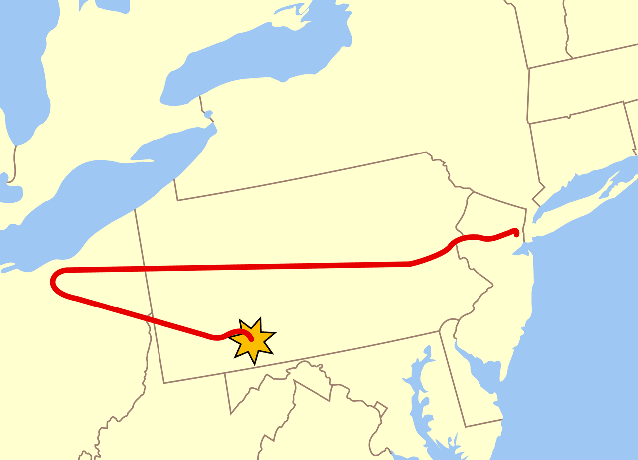 <h3 class="cms-H3-H3"><b>El vuelo 93 de United Airlines</b></h3>
<br>
<br>El avión para el vuelo 93 era un Boeing 757. El avión podía transportar 182 pasajeros. Sin embargo, la mañana del 11 de septiembre de 2001, solo viajaban 37 pasajeros y 7 tripulantes.